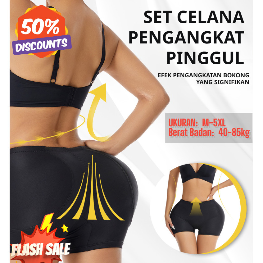 [46-80 Kg]Celana Pembentuk Bokong/Celana Pembentuk Bokong Busa 3D/Celana Pengatur Perut/Celana Dalam