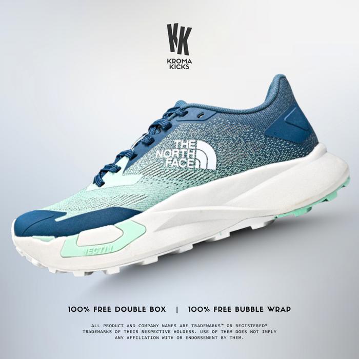 The North Face Vectiv Enduris 4 Trail Running Shoes Sneaker Navy Blue Green White NFOA8AEQ6R8-241 (S