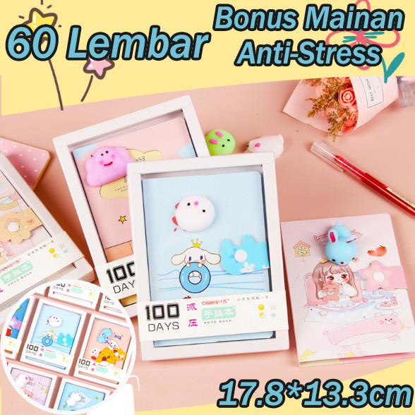 Buku Catatan Journal Lucu Untuk Relaksasi- Desain Kartun Imut, Hadiah Sempurna untuk Anak dan Pelaja