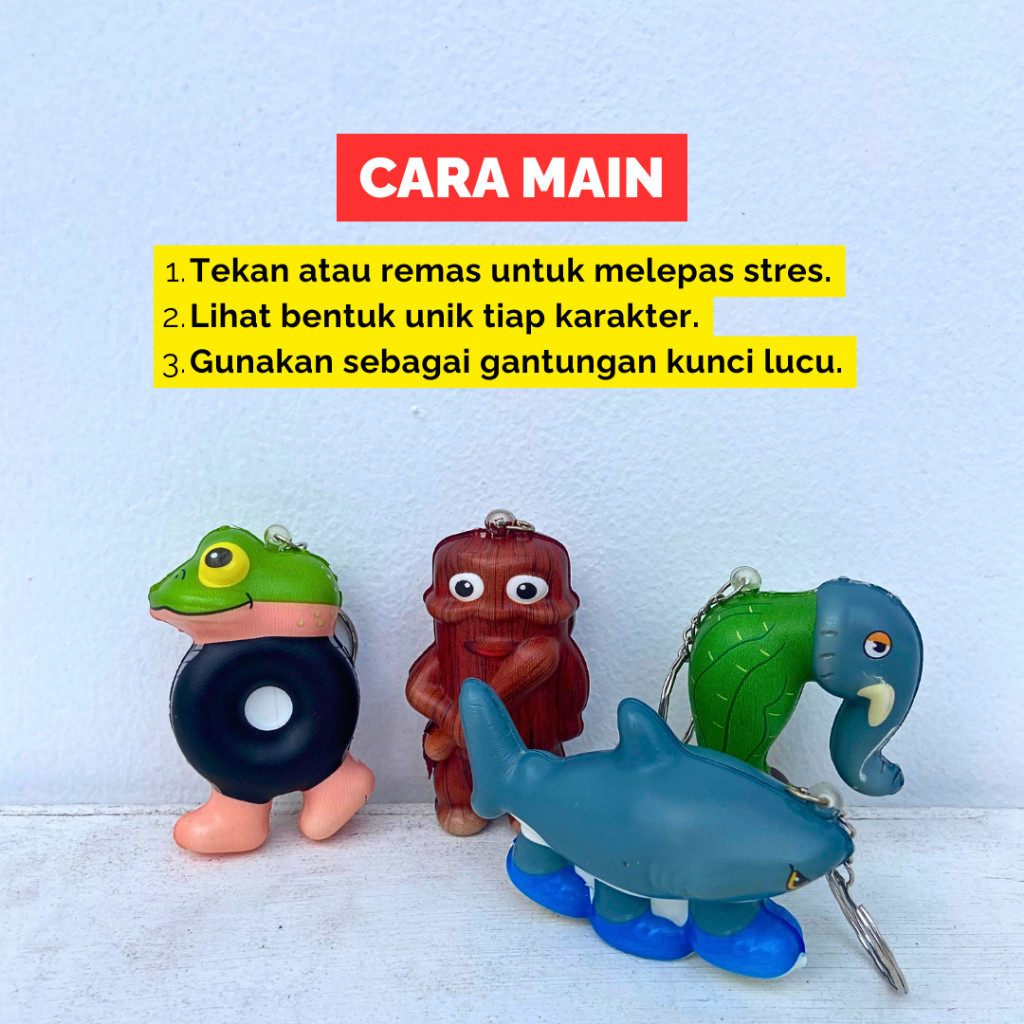 Mainan Squishy FK 20P Lembut Lentur Lucu Karakter Random Imut untuk Anak