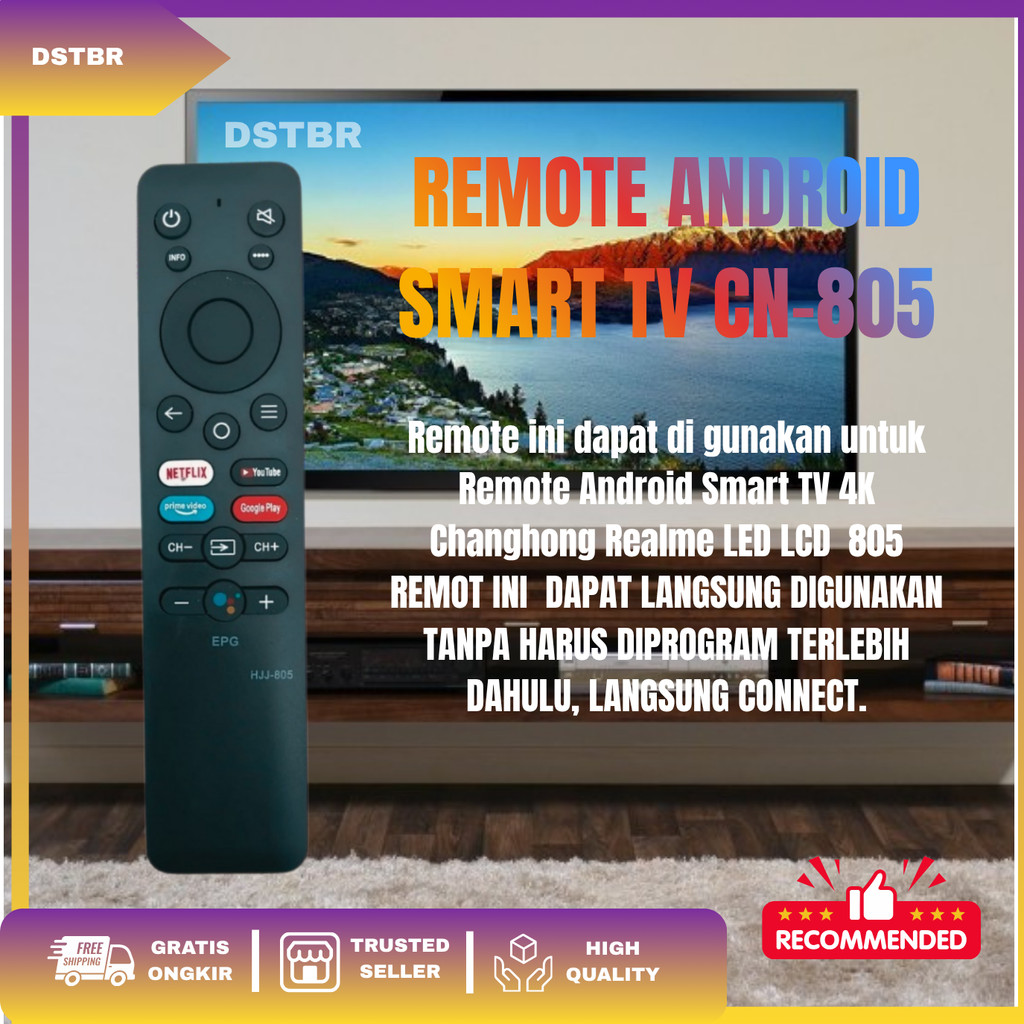 Remote TV Realme Smart TV 4K 32" 43" 50" Non Voice / Remot TV Realme TV LCD LED Android Smart TV