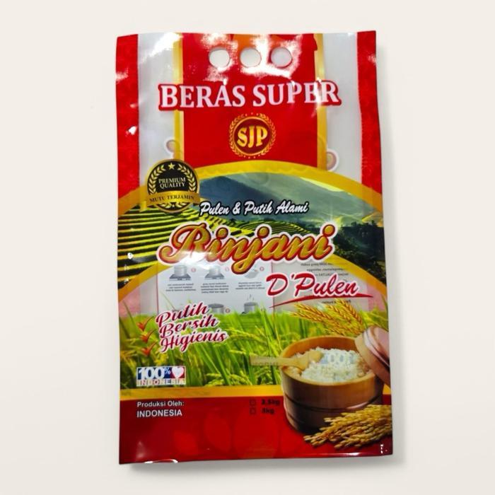 50 Pcs Kantong Plastik Kemasan Beras Rojolele/Rinjani/DaunSuji/Rojolele Hitam Ukuran 2-3kg - Rojolel
