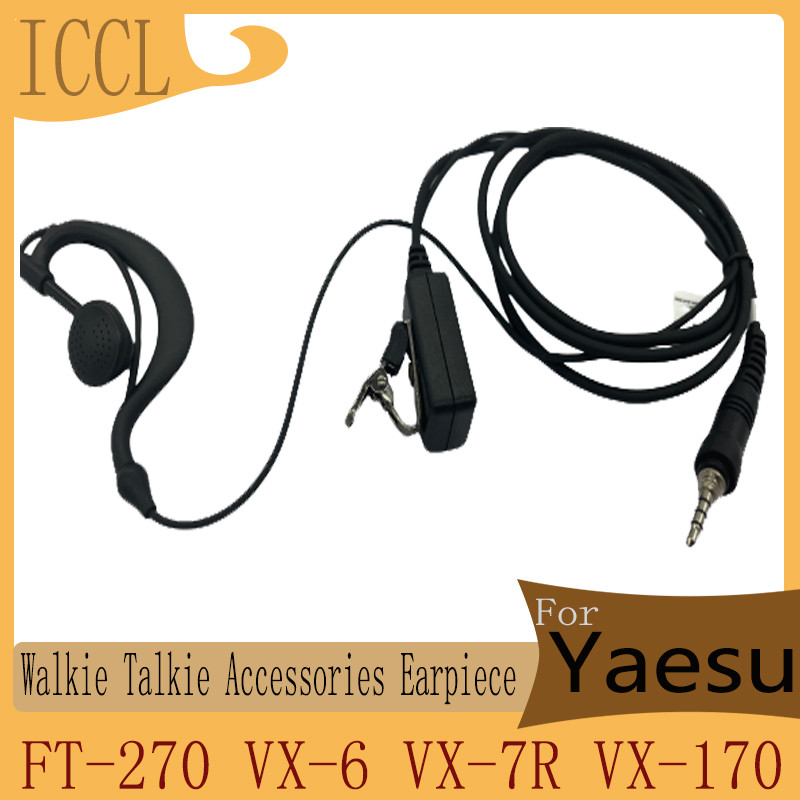 3.5mm Earpiece for Yaesu FT-270 VX-6 VX-7R VX-170 HT Standard Horizon HX400 HX750S HX890 Rao with Mi
