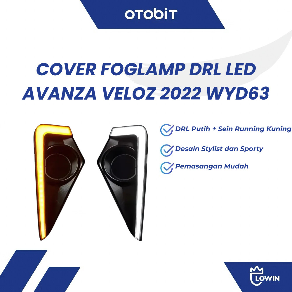 Cover Foglamp DRL LED Running Light Avanza Veloz 2022 WYD63 Hitam 1 Set