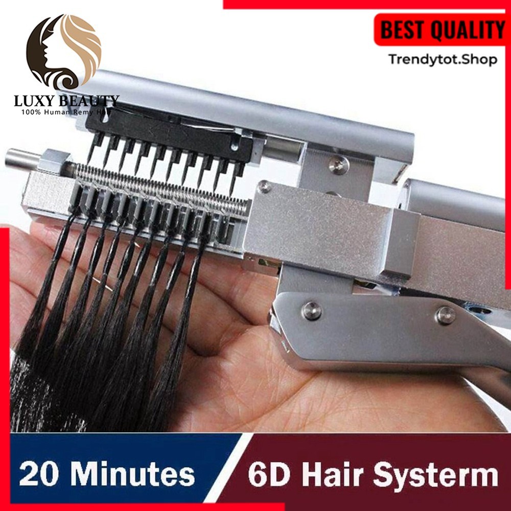 DISKON 6D-1 Hair Extensions Machine Tools Extensions Human Hair 6D Seamless Natural Hair Extension H