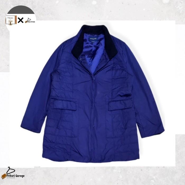 Shearling Coat Puffer Parka Jacket Pierre Cardin Blue Black Color