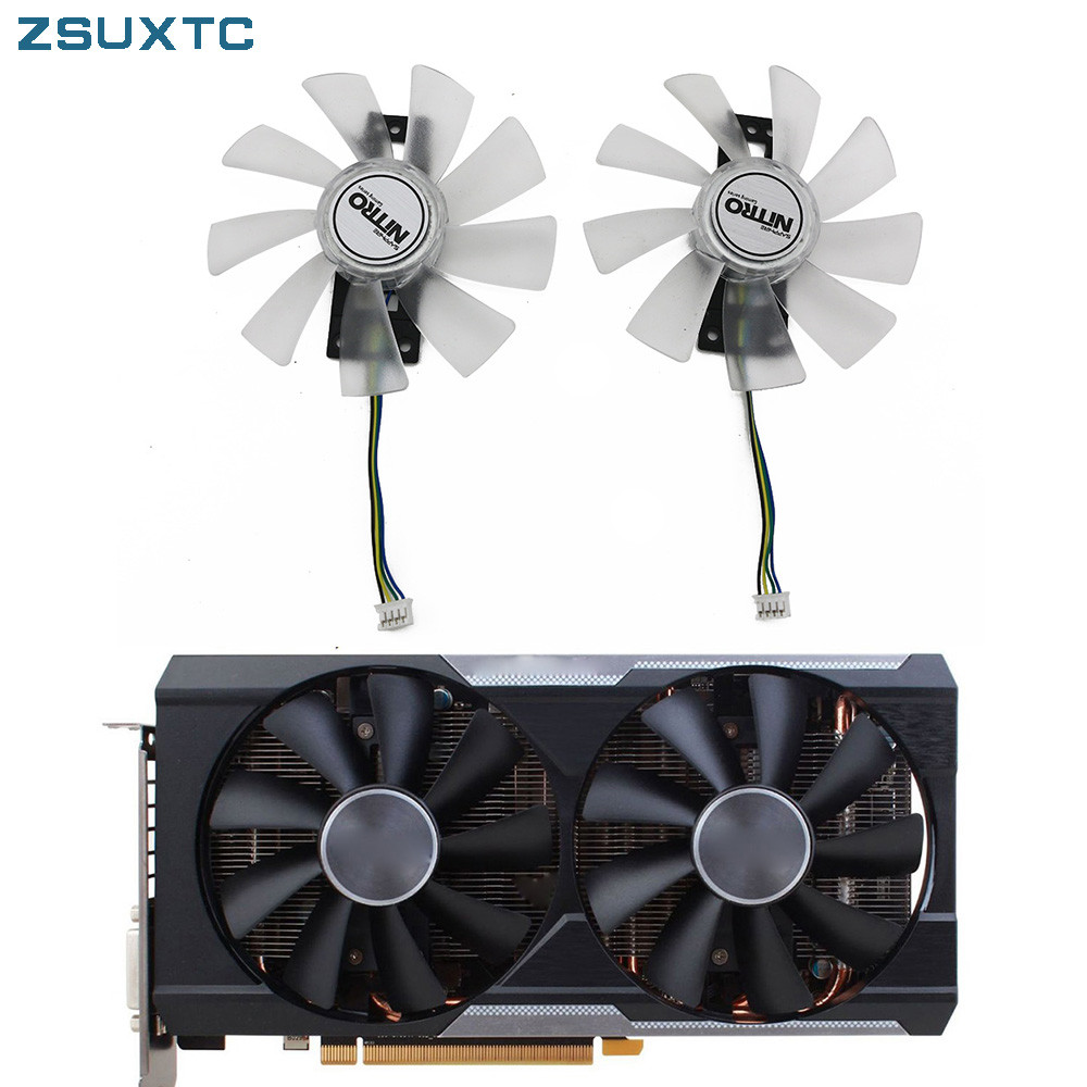 GAA8B2U/GAA8S2U 4pin DC 12V 0.45A R9 380X GPU Cooler for Sapphire R9 380 380X 2G/4G D5 Graphics Card