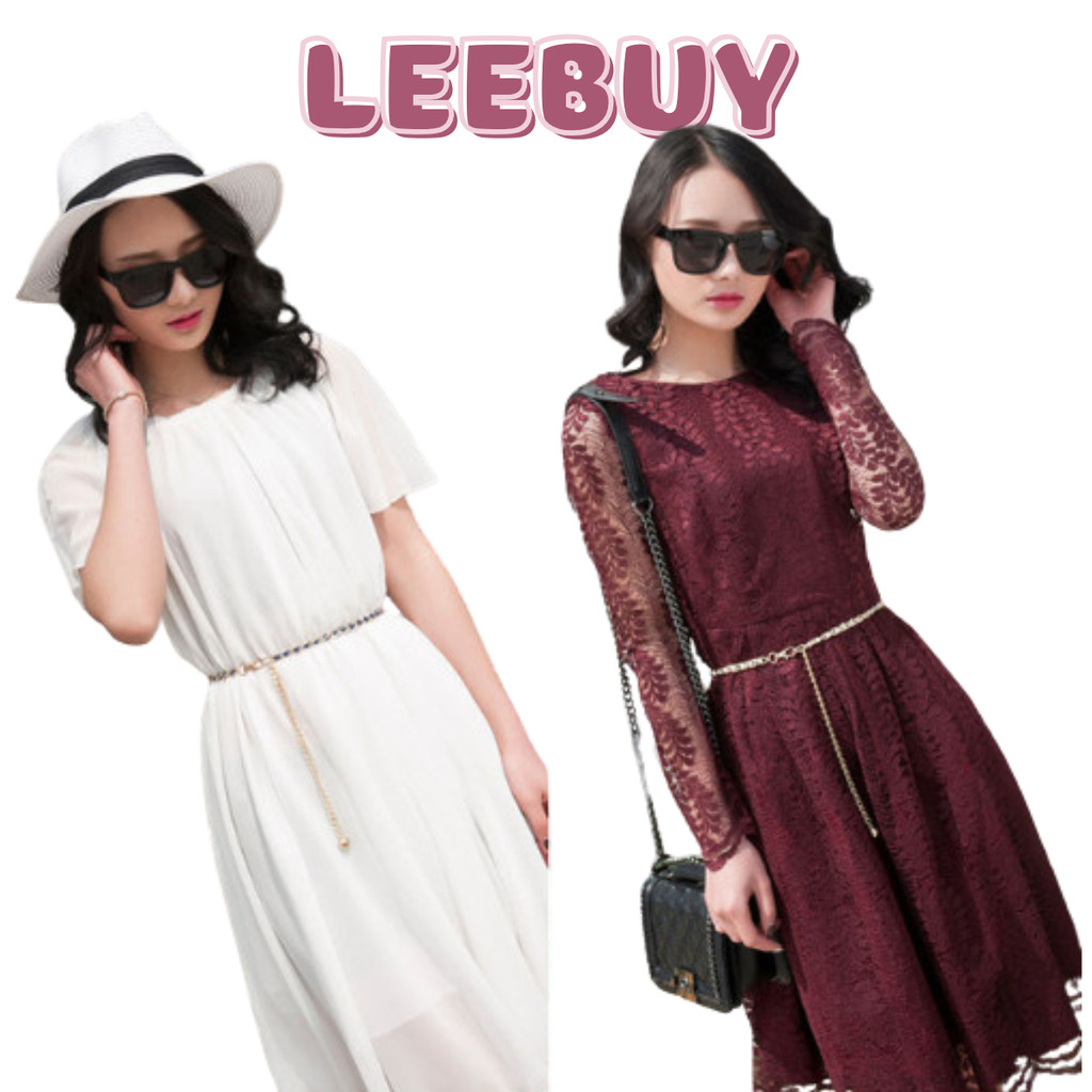 LEEBUY - IKAT PINGGANG H163 IKAT PINGGANG MODEL RANTAI MUTIARA IMITASI FASHION WANITA BELT