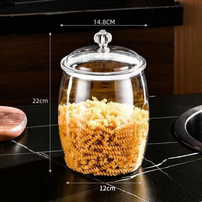 Wadah Plastik Kedap Udara Kapasitas Besar Toples Transparan Anti Bocor Tempat Penyimpanan Rempah Dap