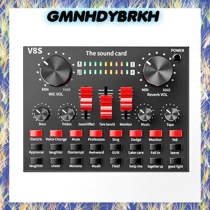 Soundcard V8 v8s Mixer External Singing Live Audio Bluetooth - Vivano V8s
