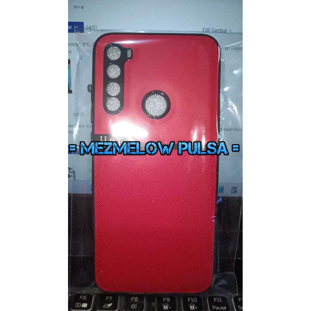 Case Lens Casing Hard Case Splicing PU Leather Kamera / Case XIAOMI REDMI NOTE 8 BIASA