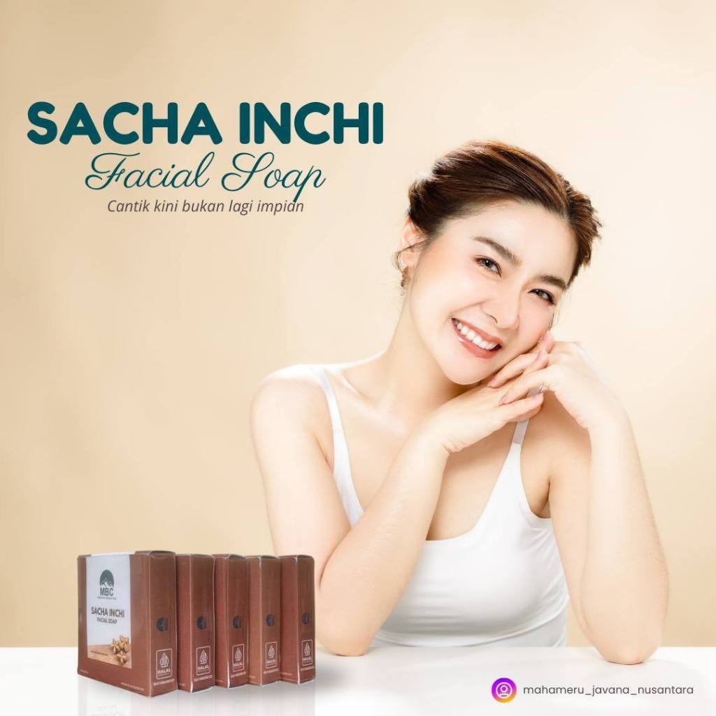 Sabun MAHAMERU MBC SACHA INCHI Facial Soap With Collagen & Bird Nest 1 pcs @20g
