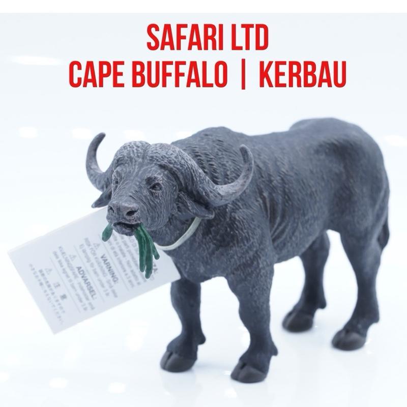 Safari Ltd Cape Buffalo Kerbau Afrika Kerbau Tanjung Syncerus caffer | Mainan Figure Binatang Miniat