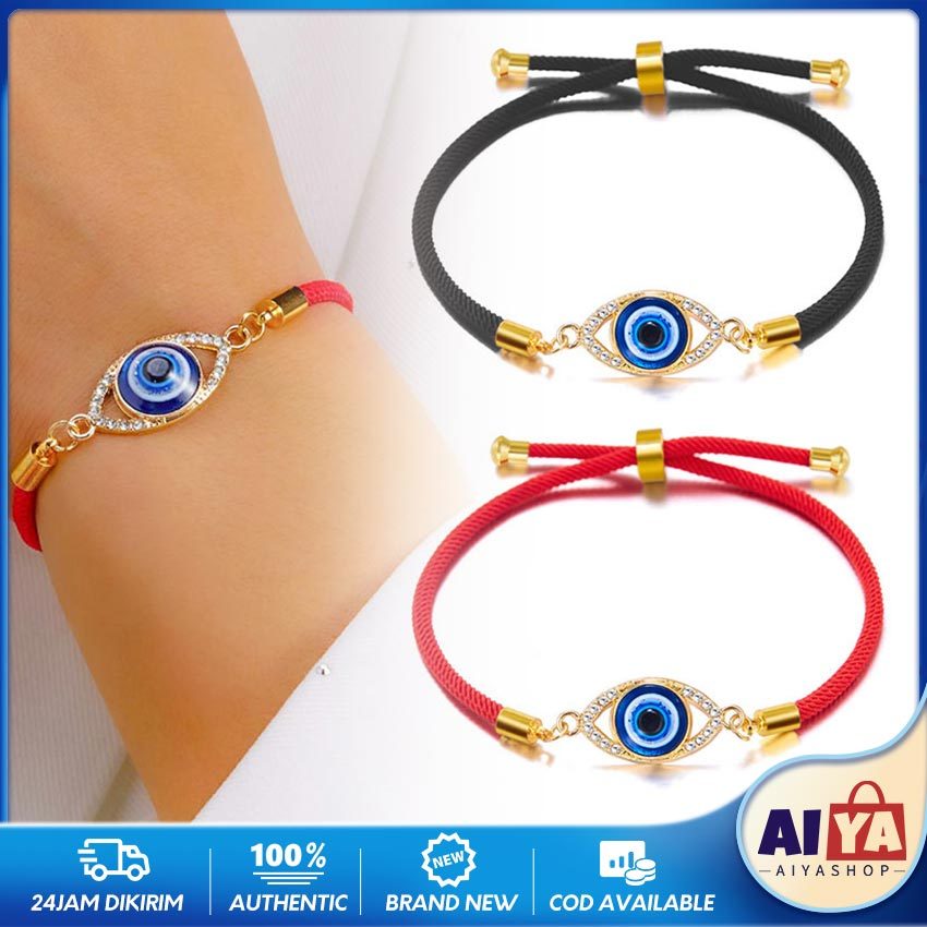 Nazar Boncugu Gelang Turki / Gelang Evil Eye Serut Tali / Evil Eye Bracelet / Gelang Boho / Gelang E