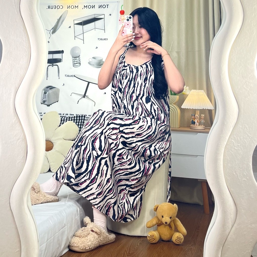 PROMO Sapasara - Baju Tidur Nightdress Daster Bali Lobek Tali Satu Rayon Adem Daster Yukensi Jumbo L