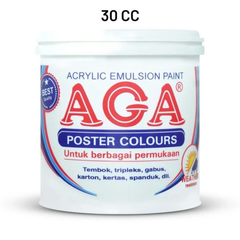 Cat Aga Lukis Akrilik / Acrylic Water based  30cc/ Aga Poster Colours