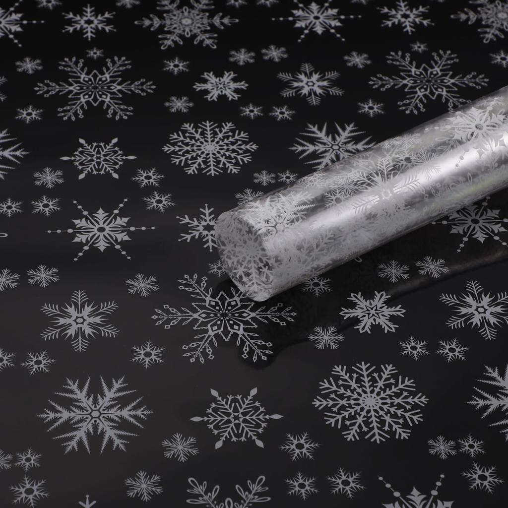 SKY - Plastik Wrapping Transparan Motif Natal / Flower Wrapping Transparan / Flower Wrapping Christm