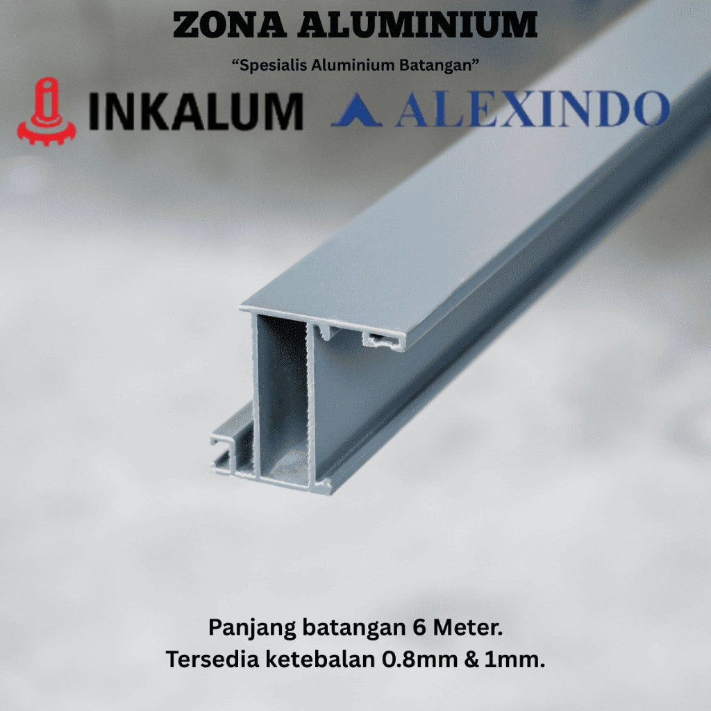 INKALUM ALEXINDO Aluminium Batangan 1826 Daun Jendela untuk Casement Window