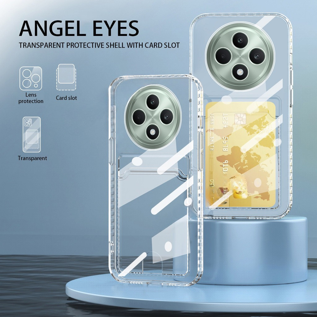 CASE OPPO RENO 12F CASE CARD CLEAR TRANSPARAN SOFT SLOT CARD / WALLET CASE