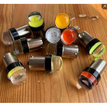 SEPASANG (2BIJI) Lampu Sein Bemper Truk 24 Volt Nyala Kedip Led COB
