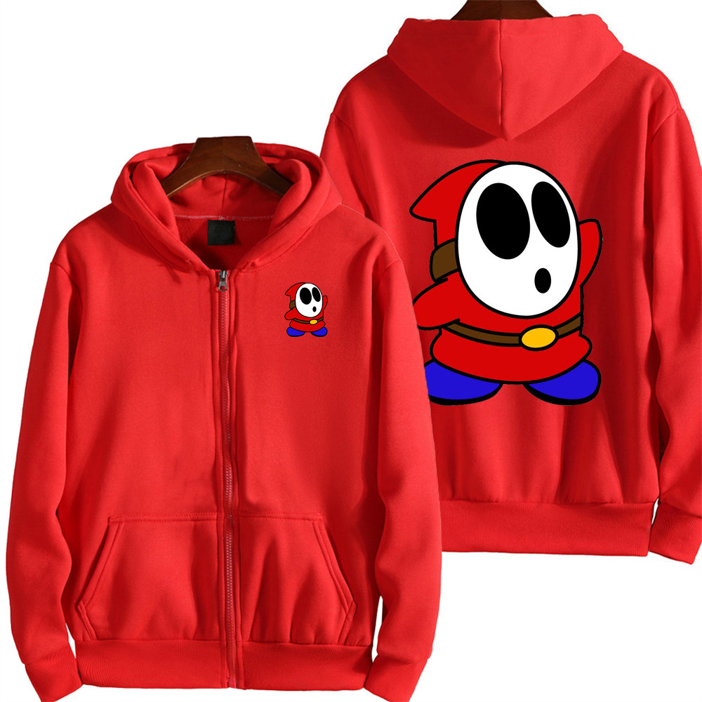 Jaket Shy Guy Men super mario - jacket zipper Cartoon unisex shy guy