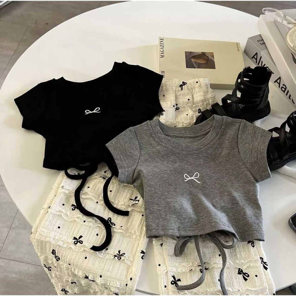 Laurence Set | Setelan Anak Perempuan | Baju Anak Perempuan | Kulot Anak | Baju Anak Ribbon