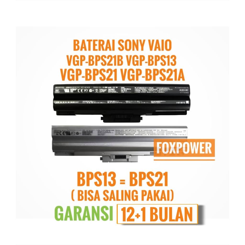 Baterai Laptop Sony Vaio Bps 13 BPS13 Bps 21 BPS21 VGP-BPS21 -CP
