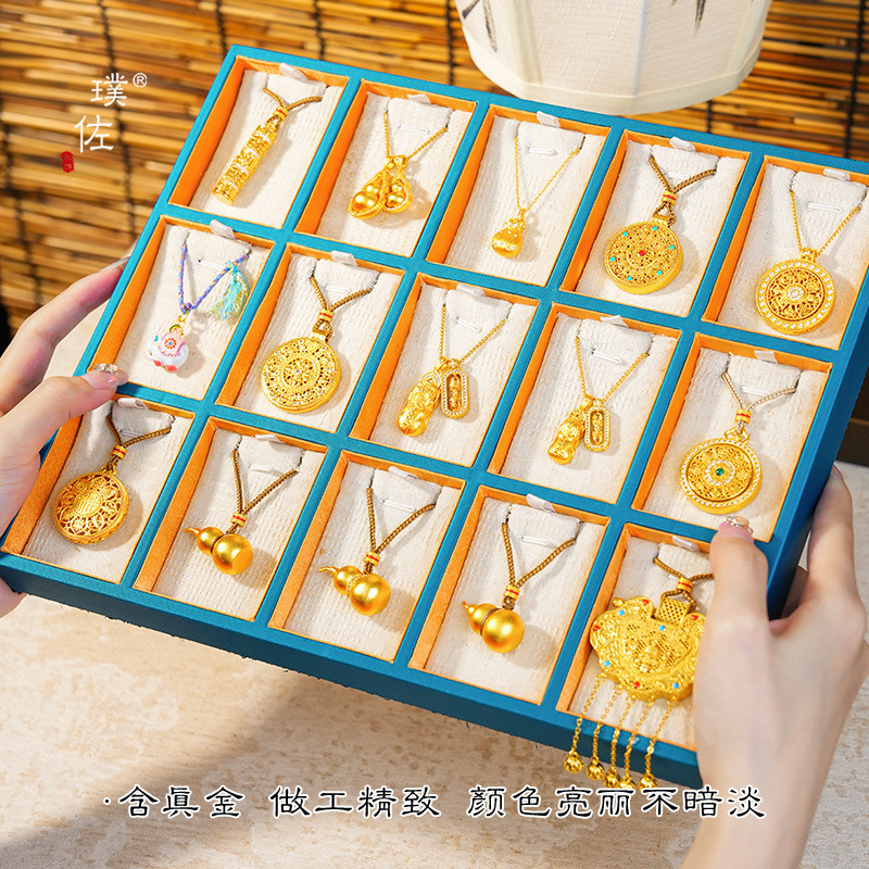 Kalung Sweater Rantai Labu Vajra Delapan Harta Kompas Buddha Portabel