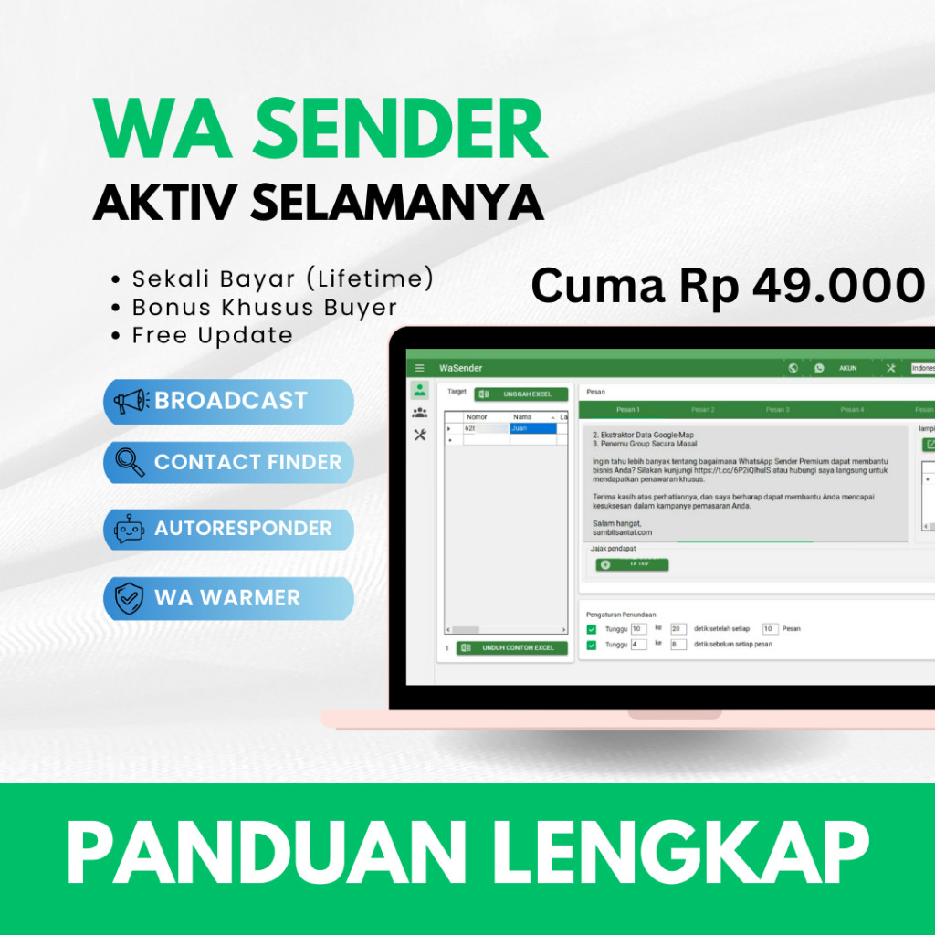 Wa Sender Pro Bulk Anti Blokir Termurah