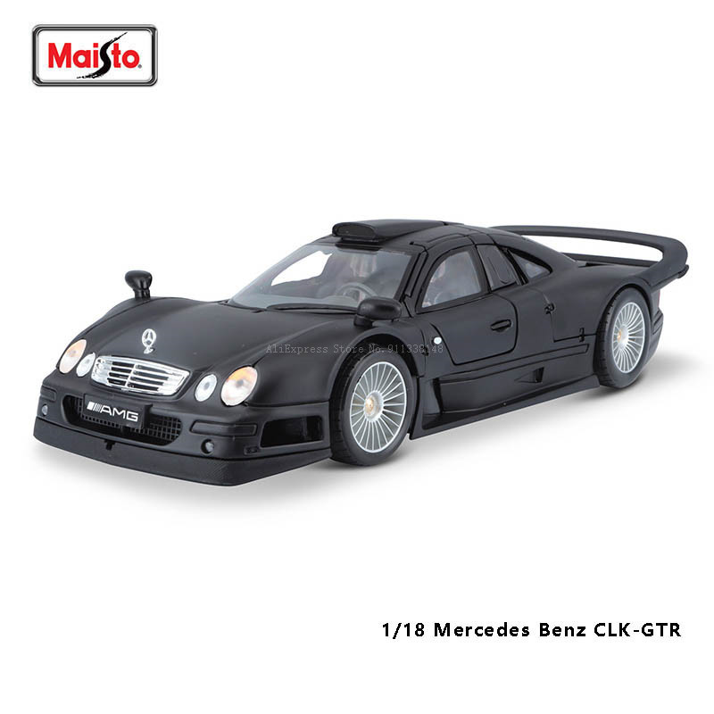 Maisto 1:18 Mercedes Benz CLK-GTR Street Version Classic Alloy Car Model Static Die Casting Model Co