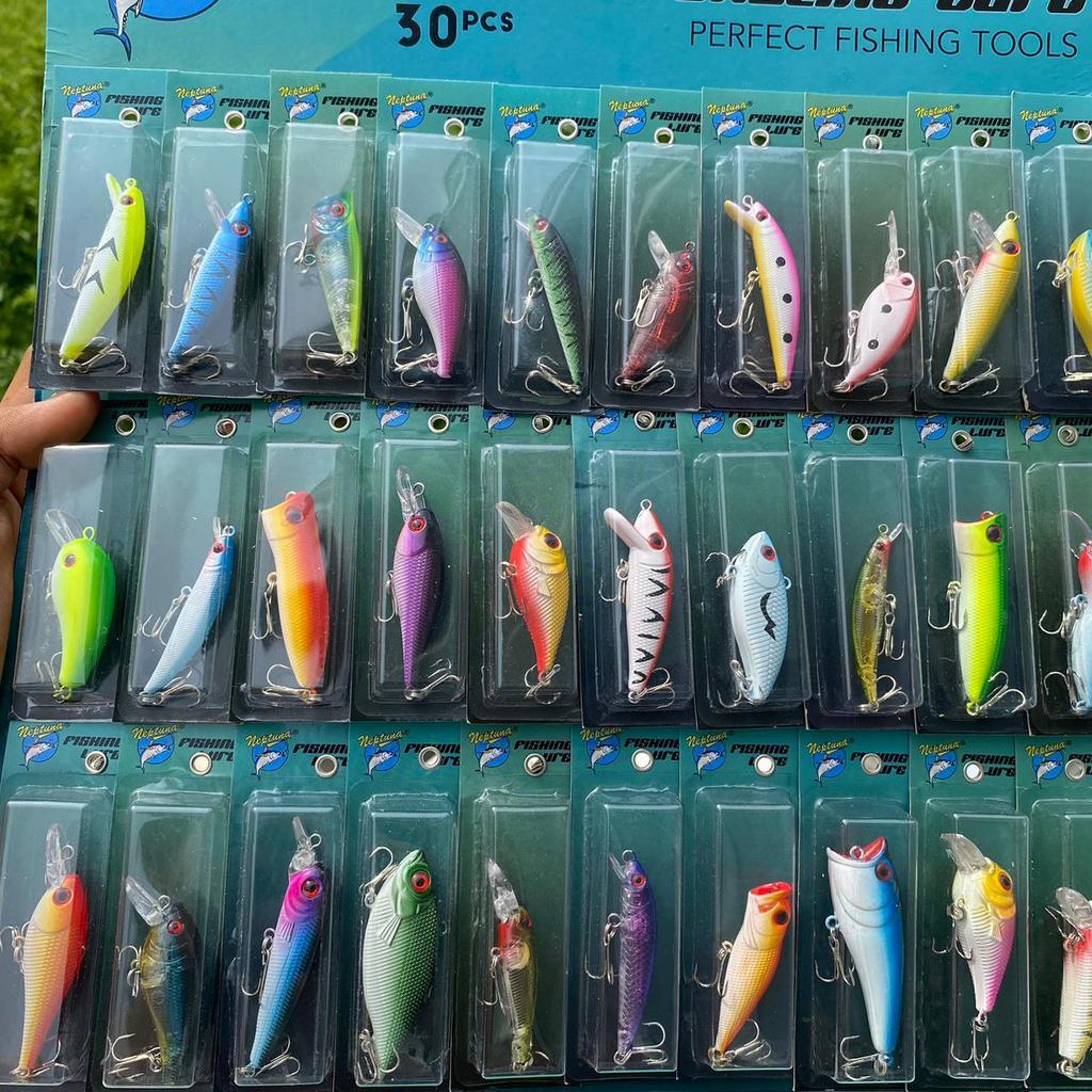 Set Umpan Pancing Casting Neptuna Minnow Casting Lure isi 30 PCS