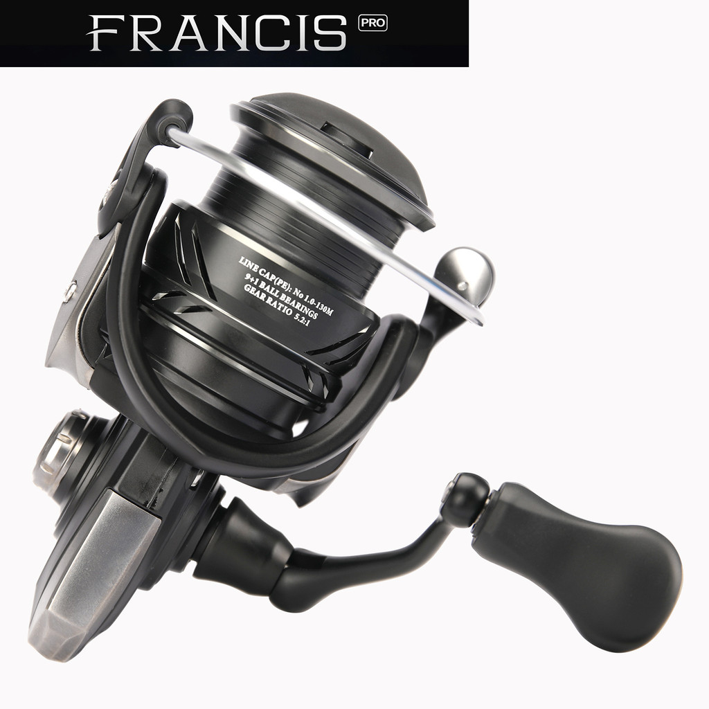 TSURINOYA FRANCIS FS PRO Spinning Fishing Reel 800S 1000 C2000S 2500S 3000M 5.2:1 Shallow Spool Vers