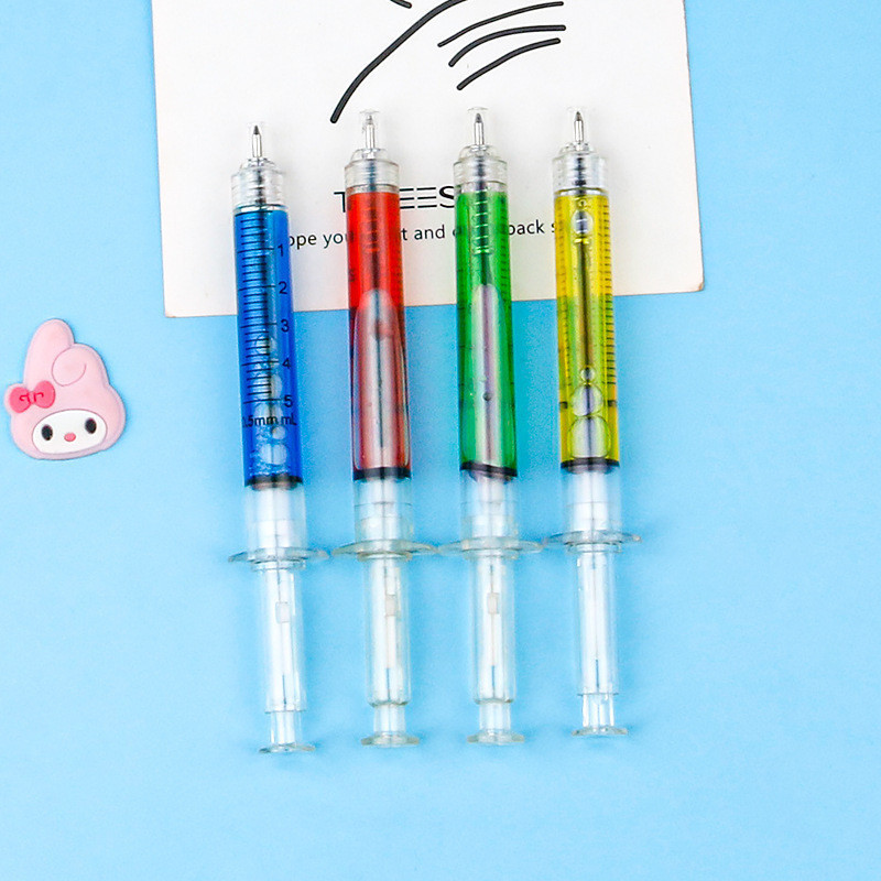 GBV Pulpen Jarum Suntik Lucu Korean Syringe Ballpoint Pen Souvenir Aesthetic Fancy Pena Alat Tulis A