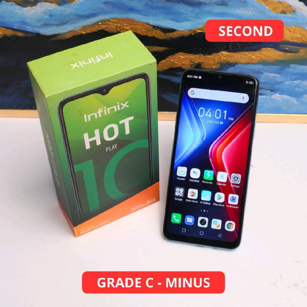 INFINIX HOT 10 6/128 GB GRADE C- MINUS HP SECOND ORIGINAL SINAR MUTIARA CELL (48140)