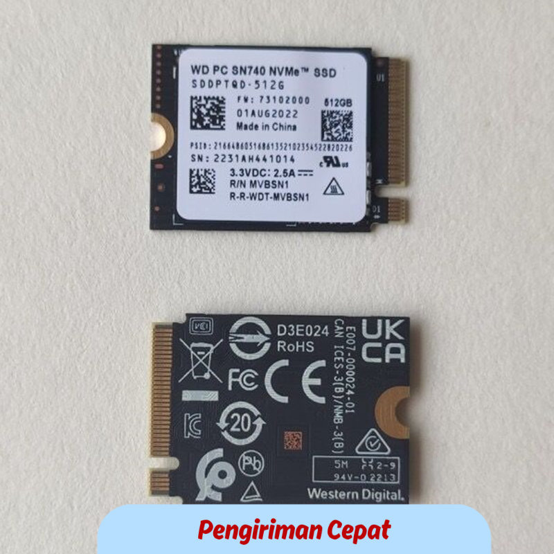 PCP Western Digital WD SN740 SN5000S M.2 2230 SSD 2TB 1TB 256GB NVMe PCIe Gen4 x4 For Microsoft Surf