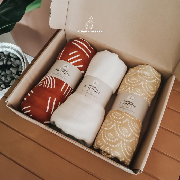 Ethan + Nathan Giftset 3 Swaddle - Brighton Set A