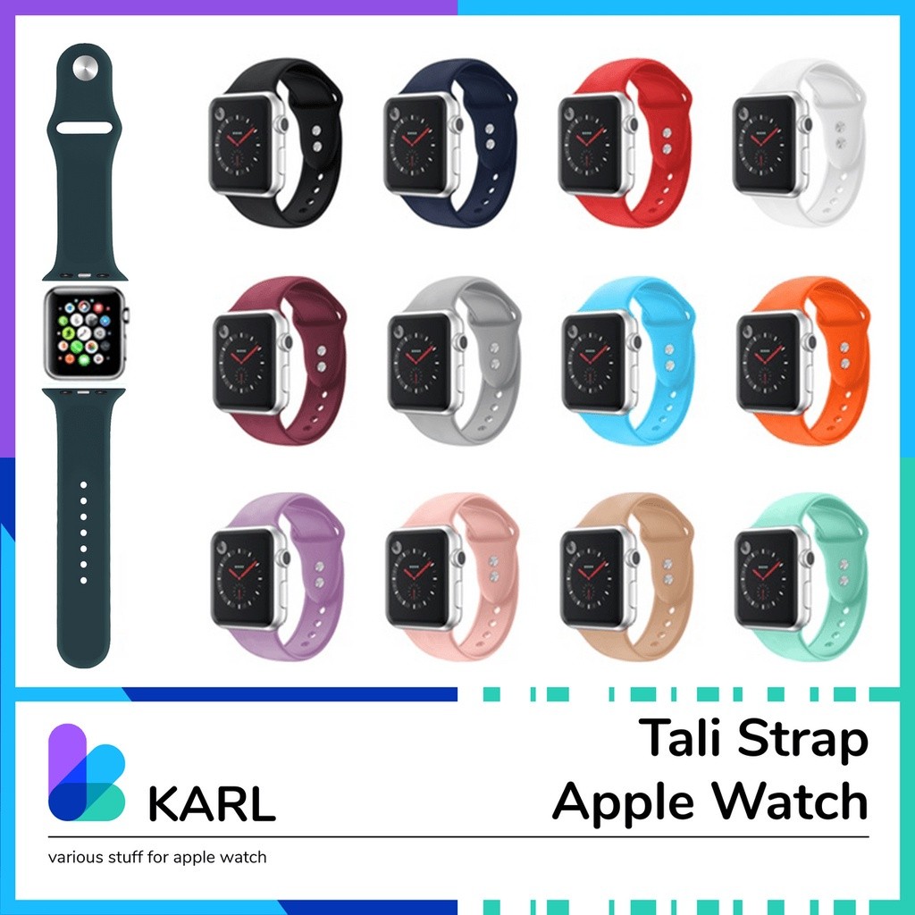 11.11 Tali Strap untuk iWatch Apple Watch Smart Watch T500 T55 T500plus HW22 IWO W26 Silicone 41mm 4