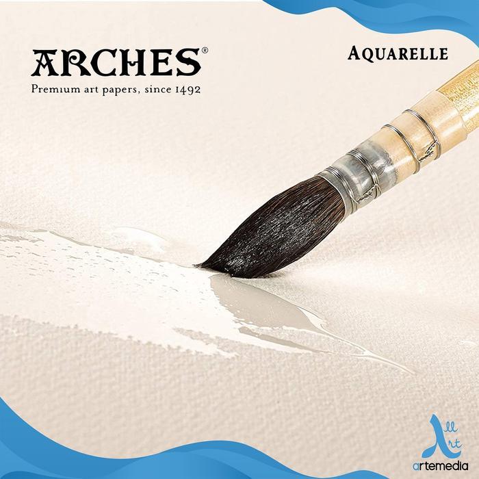 Arches Aquarelle 36x51cm Watercolor Paper Block Kertas Cat Air - ROUGH 185gsm
