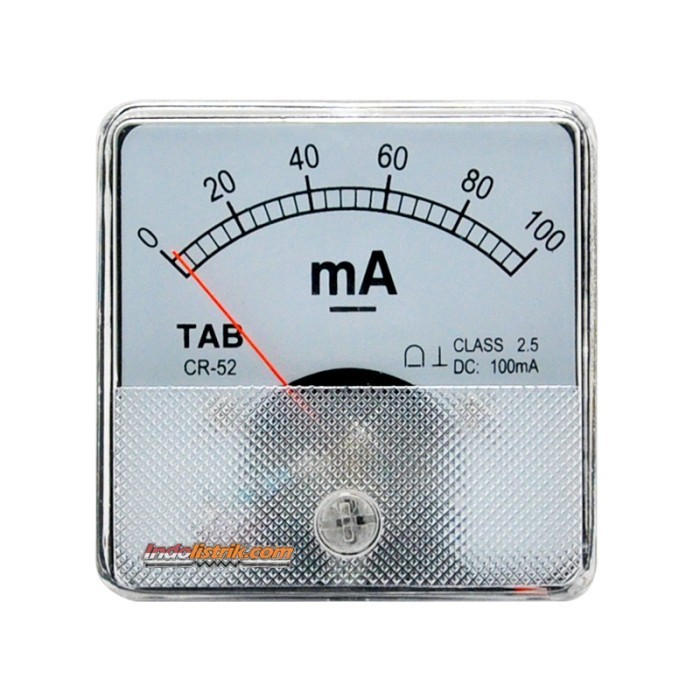Ampere Meter Analog DC 100 mA CR52 Direct TAB