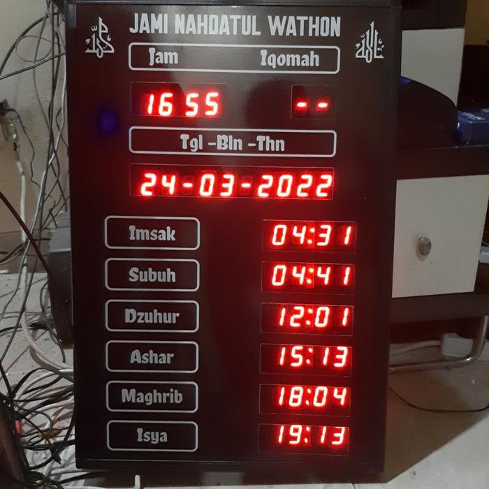 Kit Arduino JWS Wifi ESP8266 seven segment - waktu adzan dan iqomah BEST