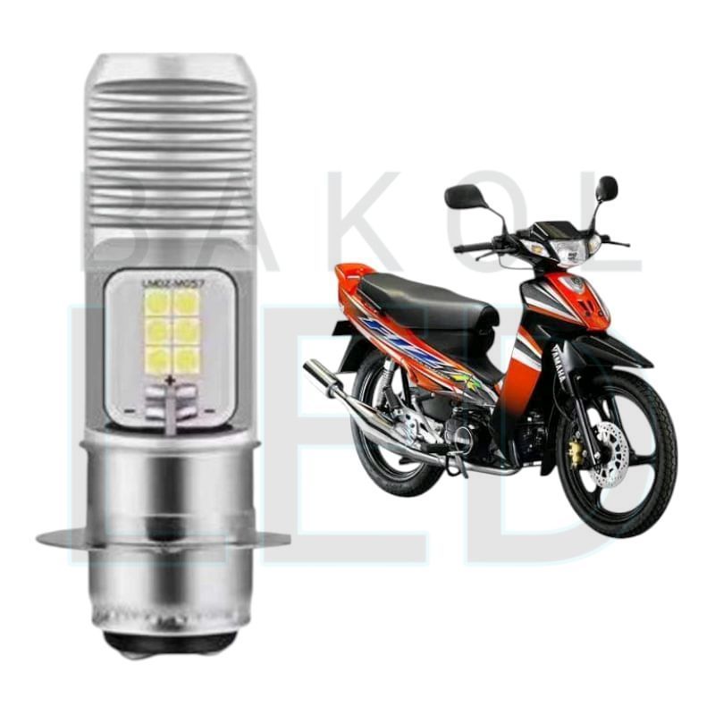 1pcs Lampu depan LED H6 12 Mata Putih terang motor Yamaha F1z F1ZR BL
