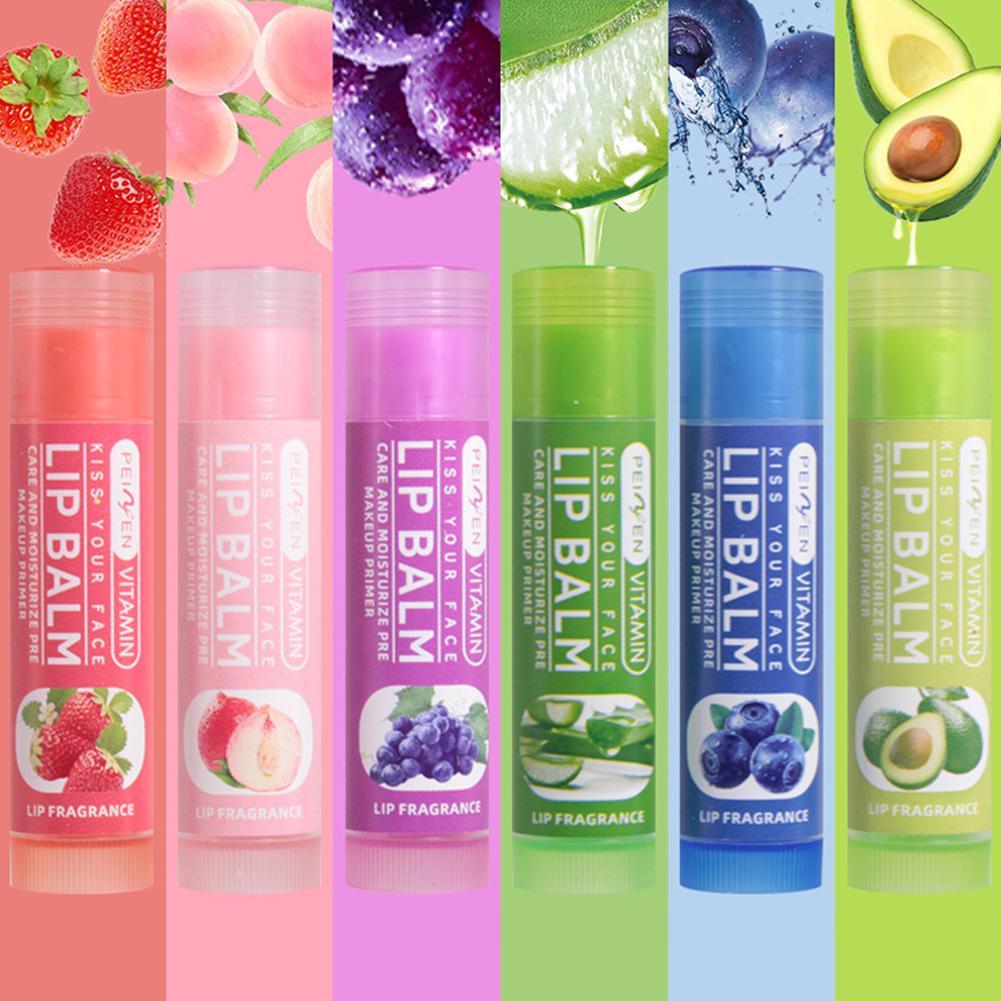 6pcs Penelope Color-Changing Lipstick Set With Fruity Flavored Moisturizing Lip Balm