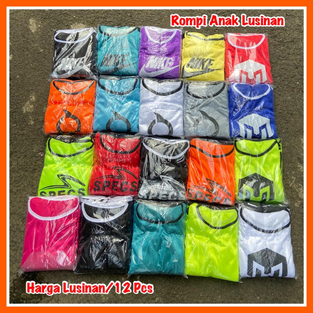 TW - Rompi Olahraga Sepakbola Futsal Anak Anak Lusinan Rompi Futsal Bola Junior
