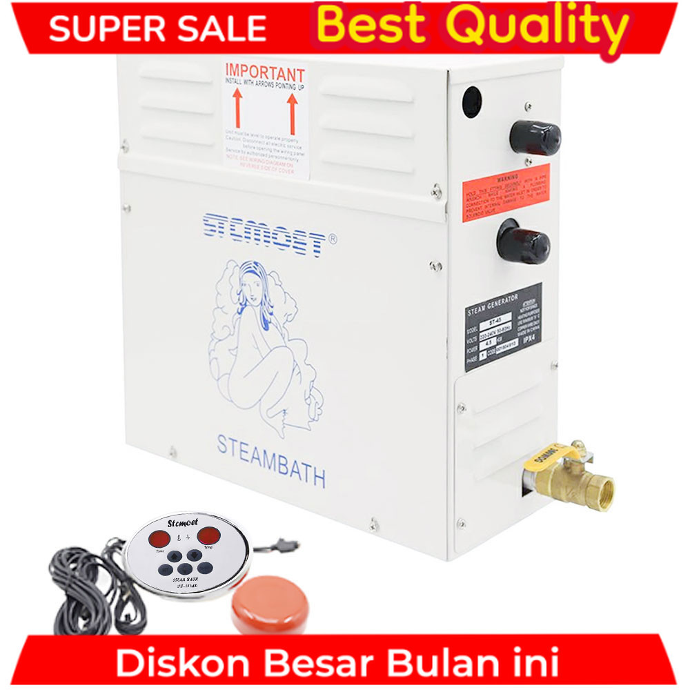 6KW Steam Generator Sauna Steam Bath Machine For Shower Home Sauna Room SPA Steam Machine with Digit