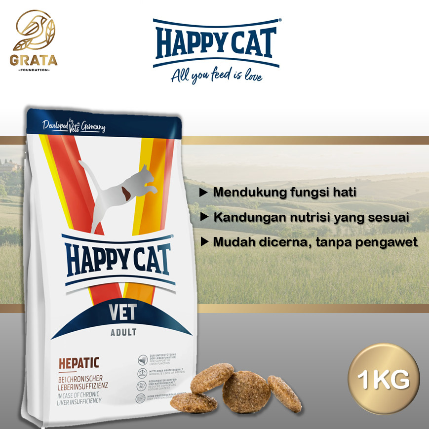 Happy Cat Vet Hepatic 1kg dari kemasan 4kg | Happy Cat Hepatic 1kg Kemasan Repack