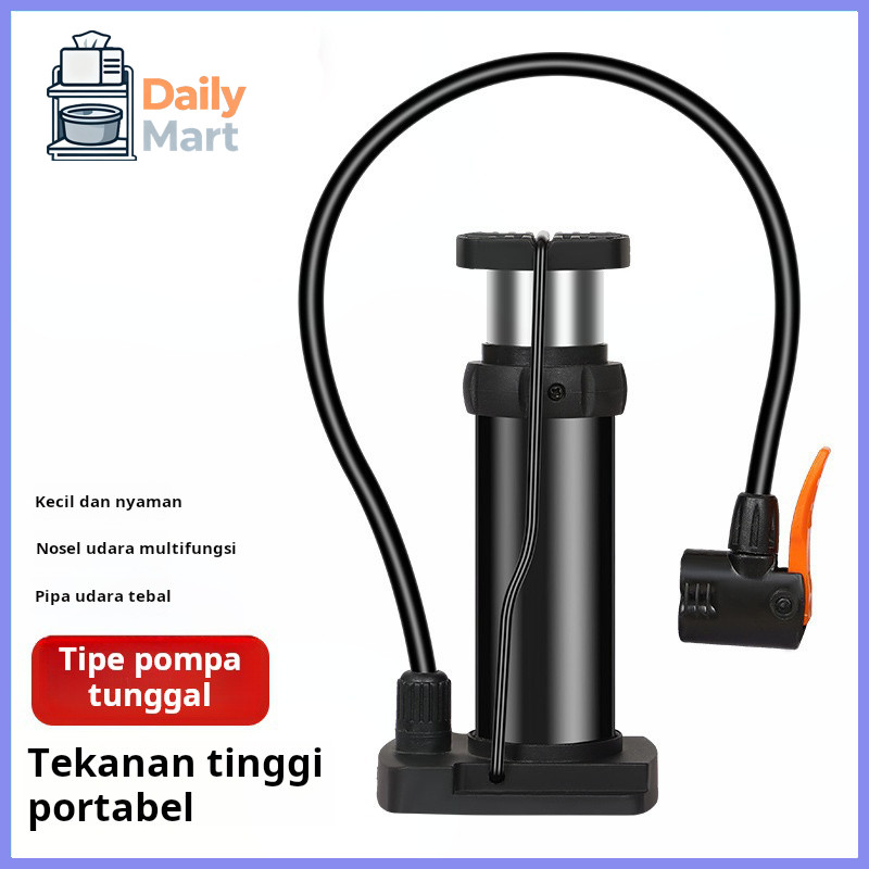 Pompa kaki untuk sepeda, mobil, dan keperluan rumah tangga; pompa udara bertekanan tinggi; baterai l