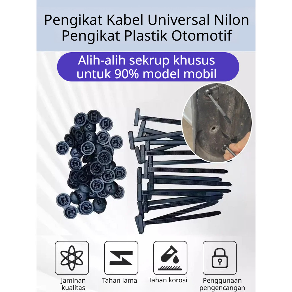 Tahan Lama & Serbaguna Pengikat Kabel Universal Untuk Mobil Dan Sepeda Motor/Pengikat Kabel/ Gesper/