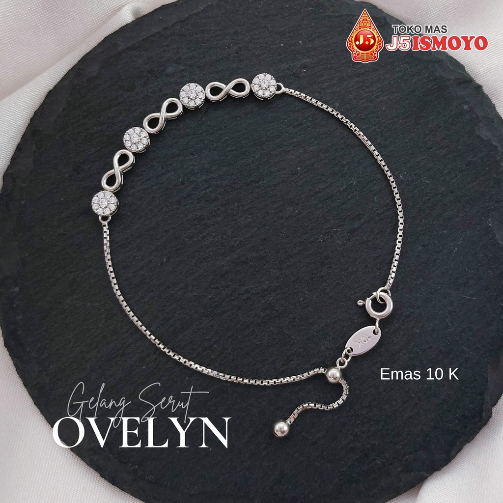 Gelang Emas Mas Asli White Gold Serut Ovelyn J5 Ismoyo