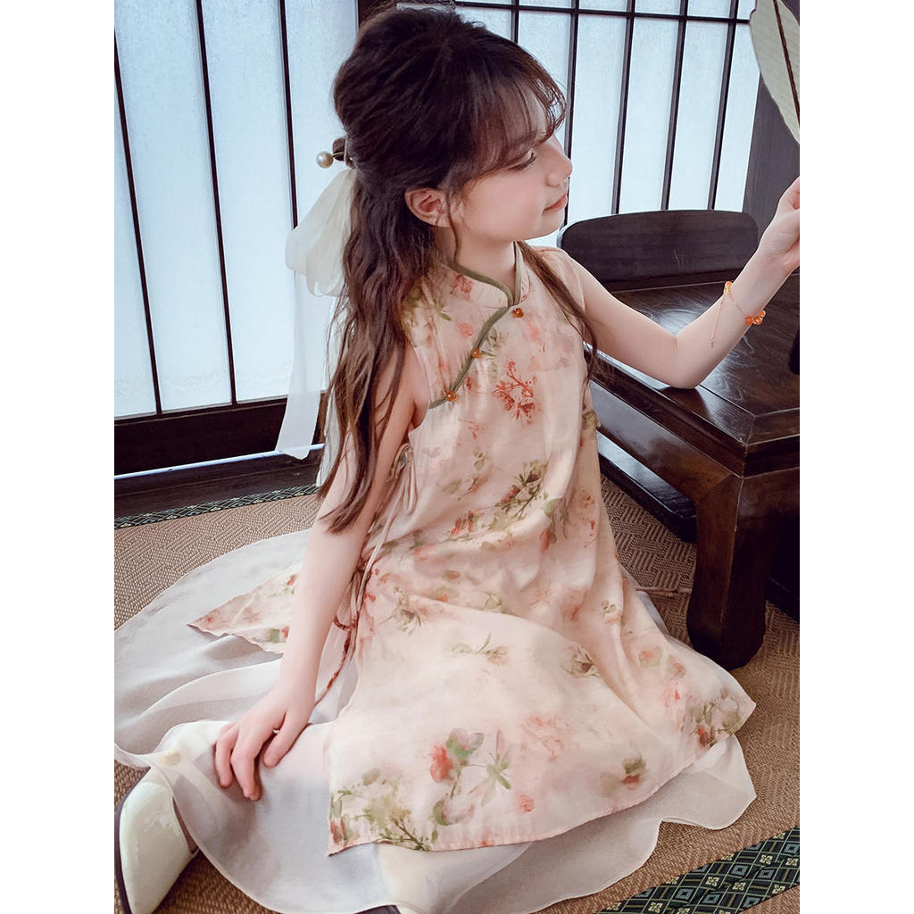 Girls' Cheongsam Hanfu Modified Dress