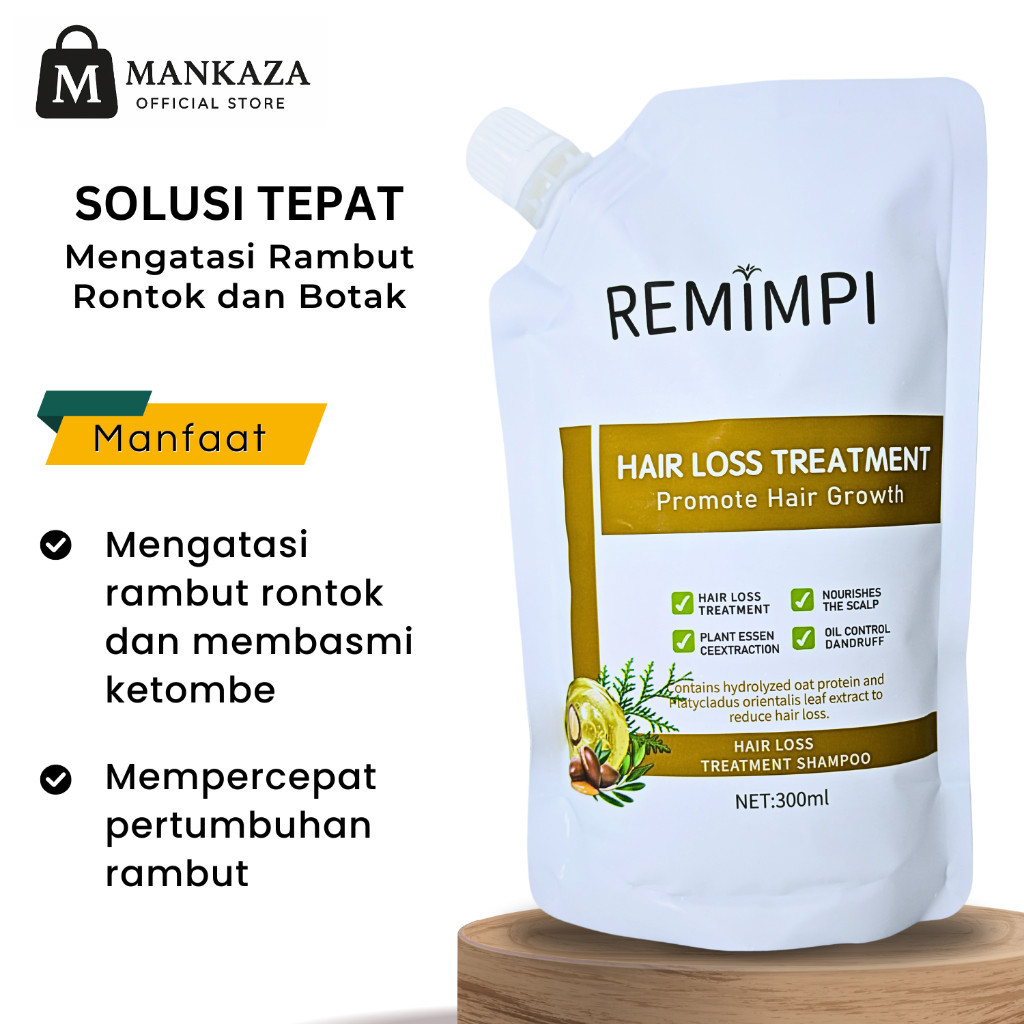 REMIMPI Hair Loss Treatment Shampoo Remimpi Original Penumbuh Rambut Shampo Anti Ketombe